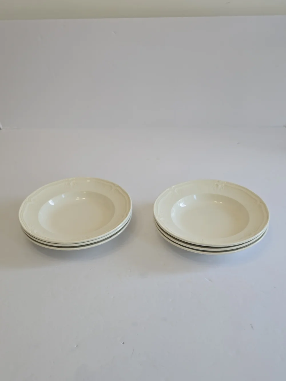 Villeroy & Boch Set Of 6 Cortina 2700 Soup/Pasta Bowls Vitro Porcelain White